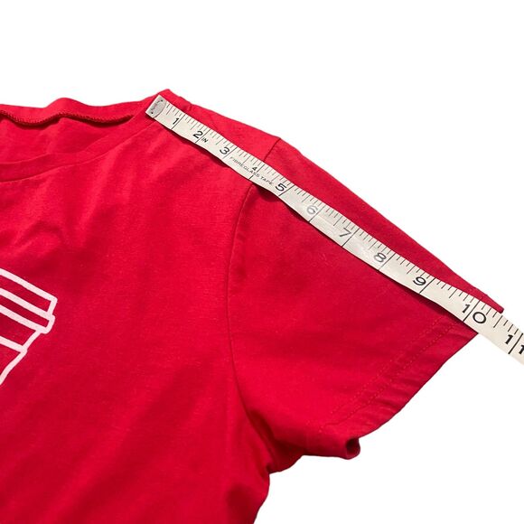 SHEIN Run on Coffee & Christmas Cheer graphic T-shirt Cropped Red Shirt Top XL - Picture 4 of 8